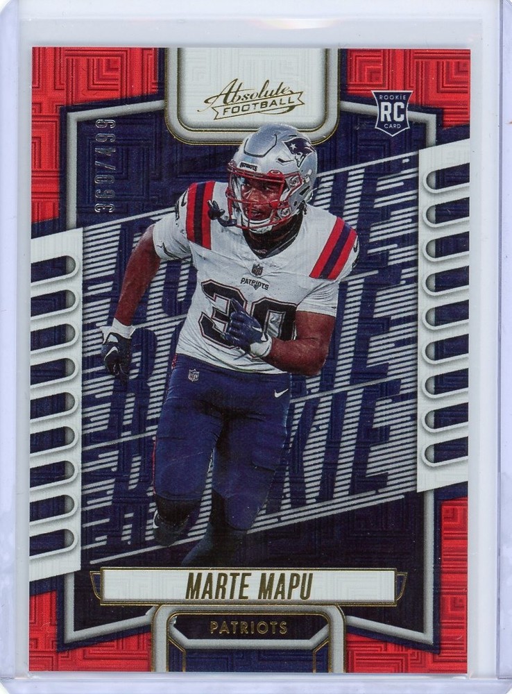 2023 Panini Absolute Rookie Marte Mapu Red Squares RC 360/499 #181 Patriots
