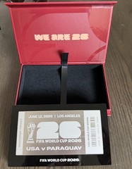 FIFA 2026 USA World Cup opening game metal souvenir ticket plaque