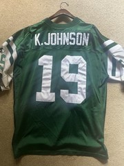 Authentic NY Jets Keyshawn Johnson Vintage Starter Jersey 52 Sewn NFL