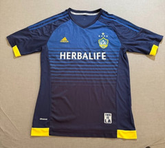 Los Angeles Galaxy MLS Adidas Climacool Jersey Mens M Blue Blank Short Sleeve