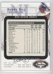 2002 Fleer Box Score Box Score Debuts 1699/2002 Bobby Hill #14BSD Rookie RC 0b3