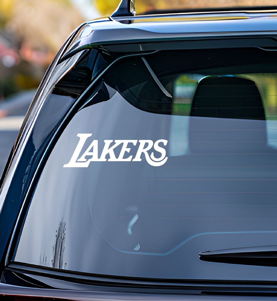 Los Angeles Lakers Vinyl Decal Car Truck Vehicle Window Wall Sticker White v1