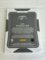 2021-22 National Treasures Joe Wieskamp 17/25 Logo Rookie Patch Auto Spurs E6