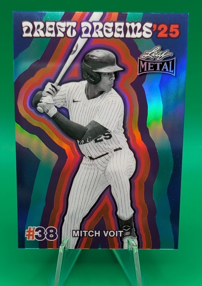 Mitch Voit 2026 Leaf Metal Baseball Draft Dreams &rsquo;25 Blue /5 New York Mets