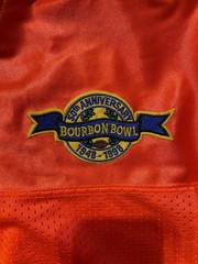 The Waterboy Bourbon Bowl Jersey Mens XL Orange #9 Bobby Boucher Movie Sewn Logo