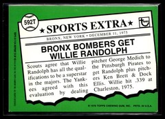 1976 Topps #592T Willie Randolph Traded