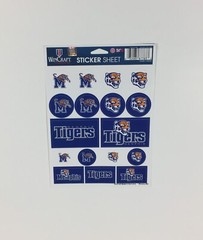 Memphis Tigers Vinyl Sticker Sheet 17 Decals 5×7 Inches Free Ship!