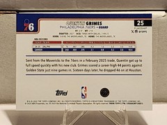 2025-26 Topps NBA Basketball – Quentin Grimes #25 Season Tip-Off