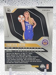 2024 Panini Prizm WNBA #143 Cameron Brink Blue Velocity Prizms