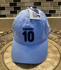 Lionel Messi #10 Argentina AFA Adjustable Hat Sky Blue Soccer Cap NWT