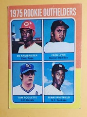 1975 Topps Rookie Outfielders Fred Lynn, Terry Whitfield (#8503)