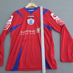 QPR Queens Park Rangers Mens M Away Football Shirt 2008/09 Red Blue Routledge