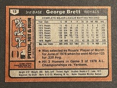 George Brett~Lot of 3~1980 Topps Burger King #13~1981 Topps #700~1982 Topps #201