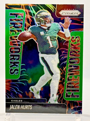 2025 Panini Prizm – Fireworks Jalen Hurts #5 Green Prizm – Eagles