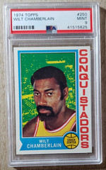 1974 Topps Wilt Chamberlain PSA 9 San Diego Conquistadors #250