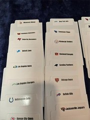 32 x Tall Sports Card Team Dividers with 32 NFL Teams Logos