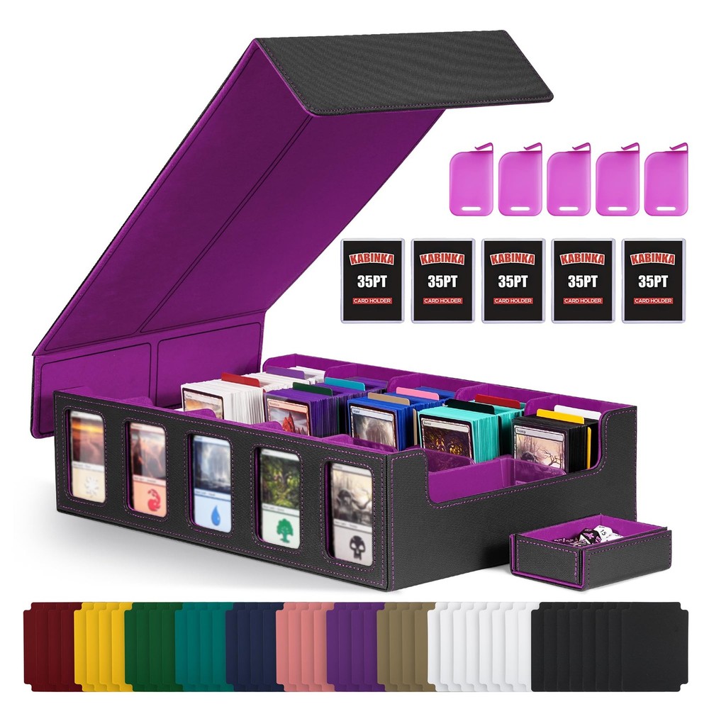 5 Row 3900+ Trading Card Storage Box with Commander Display
