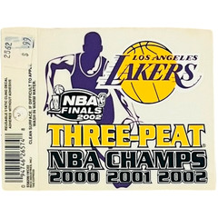 Los Angeles Lakers Three-Peat NBA Champions 2000 2001 2002 Sticker – Reusable