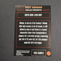 POCKET-PAGES PROMO Troy Aikman COWBOYS UCLA HOF Oddball Football Card