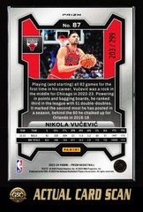 2023-24 Panini Prizm Nikola Vucevic #87 Prizms Red Seismic #/299 Chicago Bulls
