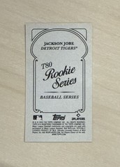 JACKSON JOBE – 2025 Topps T205 – T80 ROOKIE SERIES #4 – DETROIT TIGERS