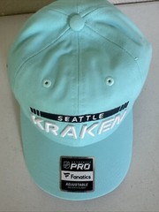 Men&rsquo;s Fanatics Light Blue Seattle Kraken Authentic Pro Rink Hockey Nhl Hat NWT