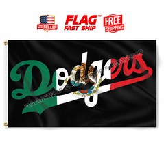 LA Dodgers Flag 3X5 Banner Logo Mexico Baseball W Grommets Fast FREE Shipping
