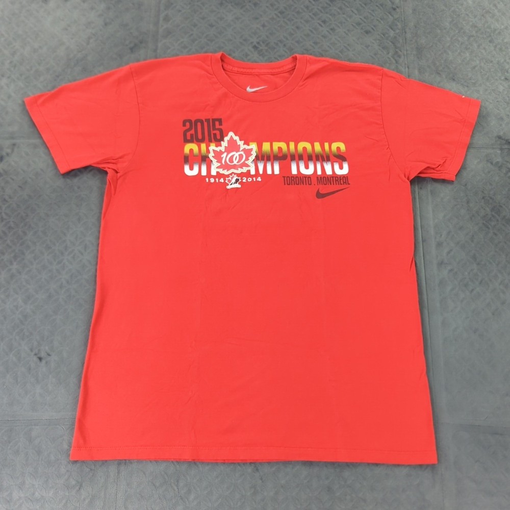 Canada National Hockey Team T Shirt Nike IIHF Champions 2015 Red Men Large