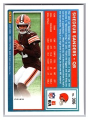 2025 Panini Donruss – Shedeur Sanders #306 Optic Preview Red Wave Prizm (RC)