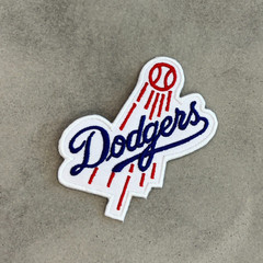 Set of 3 LA Dodgers Iron on Patches 3 1/2 X 2 7/8 in | Los Angeles Dodgers MLB