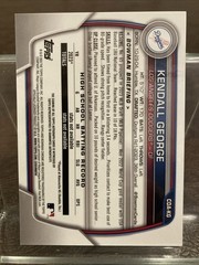 2023 Bowman Chrome Draft Kendall George 1st Bowman Base Auto #CDA-KG Dodgers