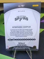 2024-25 Panini Totally Certified – Rookies Stephon Castle #167 (RC)