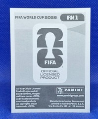 2026 Panini FIFA World Cup Sticker Iran Team Logo #IRN 1 -US Edition