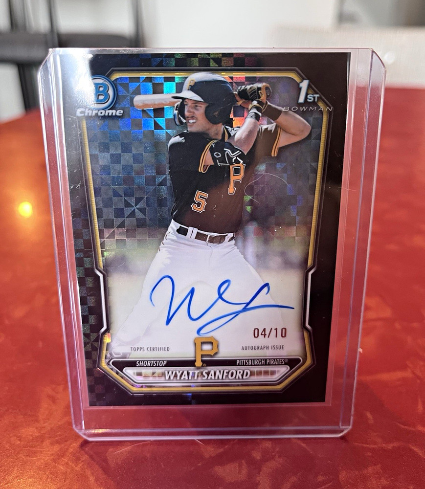 2026 Bowman Chrome 1st Wyatt Sanford CPA-WS Auto Black X-Fractor /10