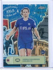 2025-26 Topps Chrome UEFA Women&rsquo;s VEERLE BUURMAN RC Finals Destination BLUE /150