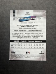 2026 Topps Finest Yoshinobu Yamamoto Orange Geometric Refractor #17/25 Uncommon