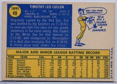 1970 Topps #49 Tim Cullen in EX Condition Senators