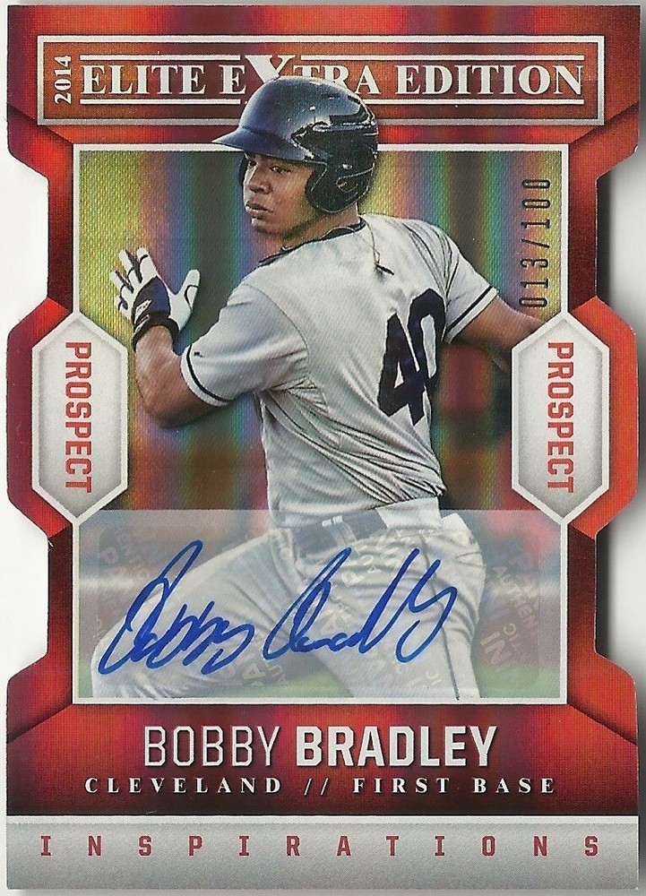 2014 Donruss Elite Extra Edition Bobby Bradley Rookie Auto Diecut 013/100 #68