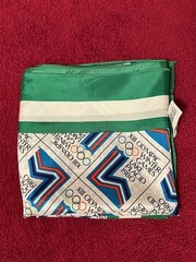 1980 XIII Olympic Winter Games Lake Placid Scarf by Athalon 100% Acetate