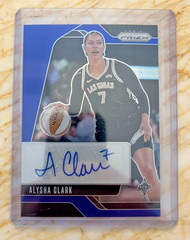 Alysha Clark 2024 WNBA Panini Prizm Blue Prizm Auto /75 – Aces, Wings
