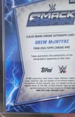 2026 TOPPS CHROME WWE DREW MCINTYRE BASE GEOMETRIC BLUE BRAND AUTO REFRACTOR!