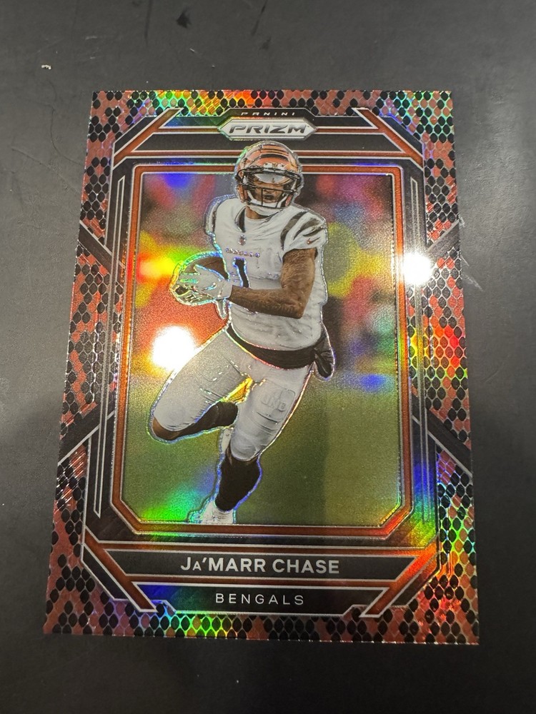 2022 Panini Prizm Ja&rsquo;Marr Chase #58 Snakeskin Prizm SSP Case Hit Bengals