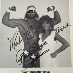 Macho Man Randy Savage and Miss Elizabeth 1987 WWF Wrestling Promo Photo Card