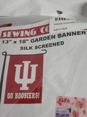 Go Hoosiers! Garden Banner 13&Prime; x 18&Prime; Silk Screen IU Indiana University