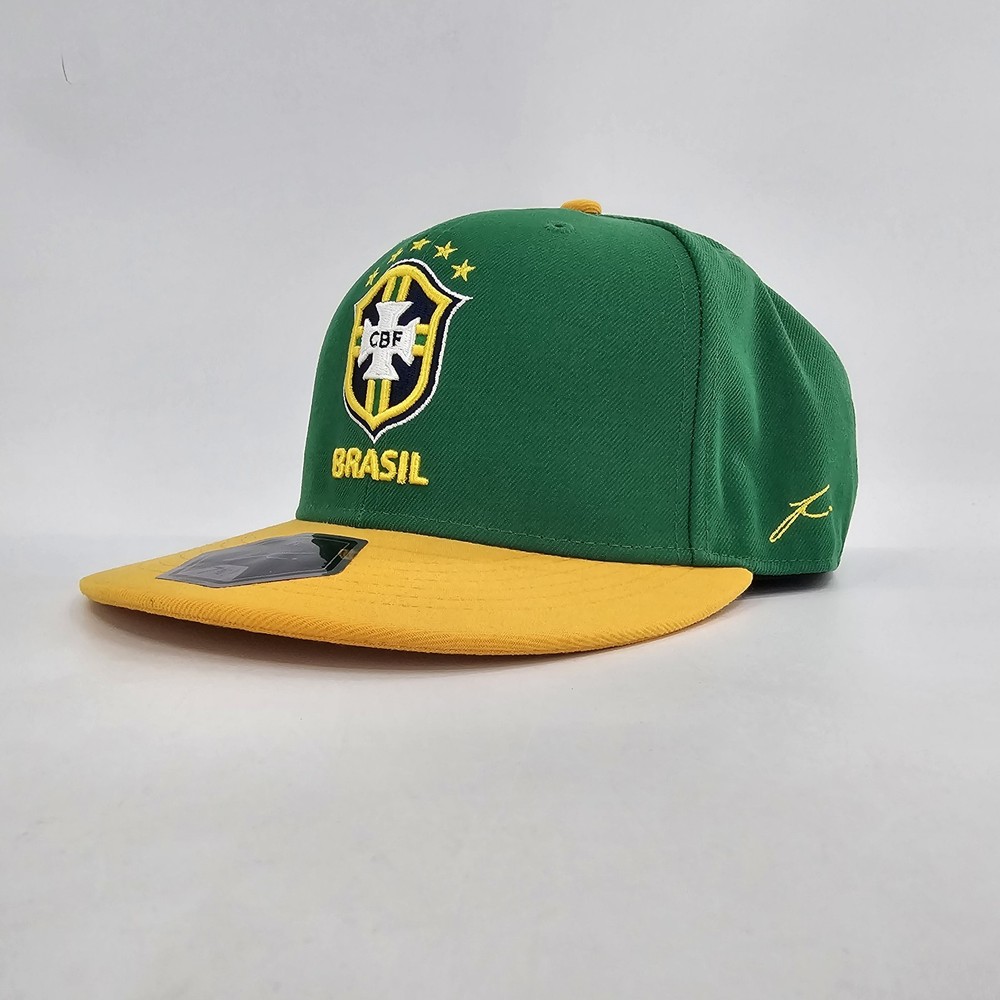Brasil CBF Soccer Nasional Team Fi Collection Mens Fitted 7 3/4 Cap Green NEW