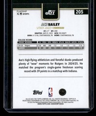 2025-26 Topps #205 Ace Bailey Blackout