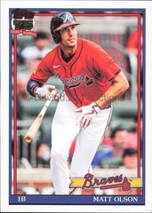 2026 TOPPS MLB – Matt Olson – 1991 35th Anniversary Insert #T91-53 Braves