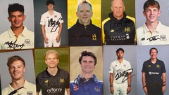 Gloucestershire CCC collection of 34 hand signed 6×4 inch photographs