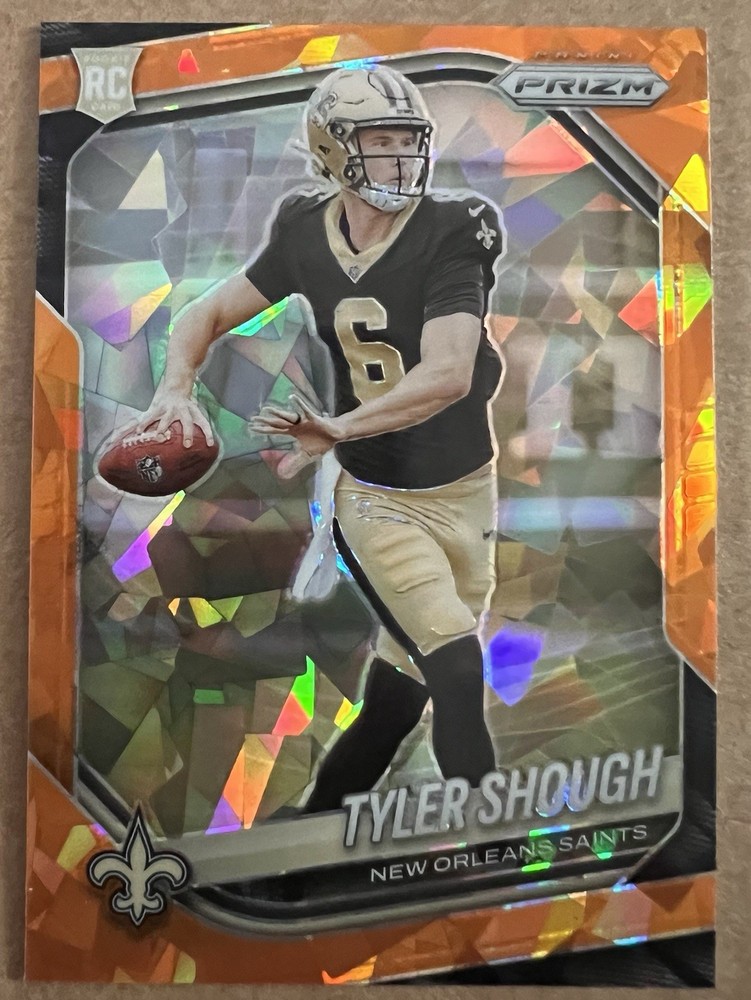 2025 Panini Prizm – Rookie Tyler Shough #327 Orange Cracked Ice Prizm (RC)