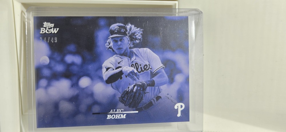 Topps 2024 Black & White Alec Bohm Philadelphia Phillies Blue /49 #79